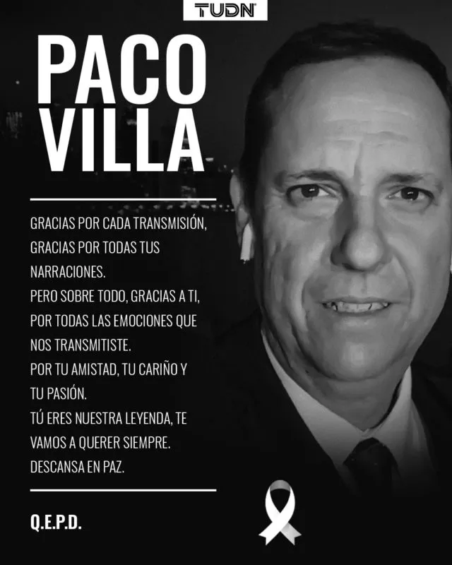 Muere Paco Villa, comentarista de TUDN