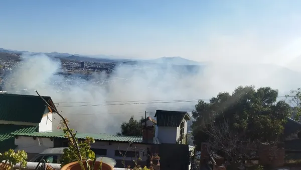incendio en pastizal de Pachuca