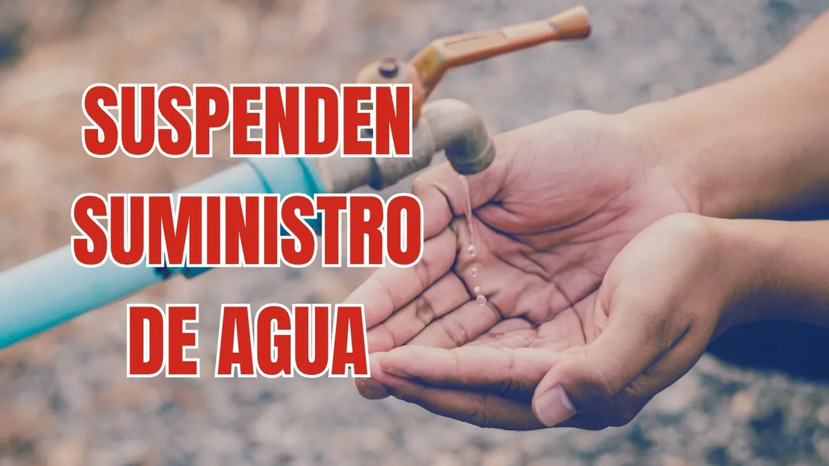 Suspenden suministro de agua