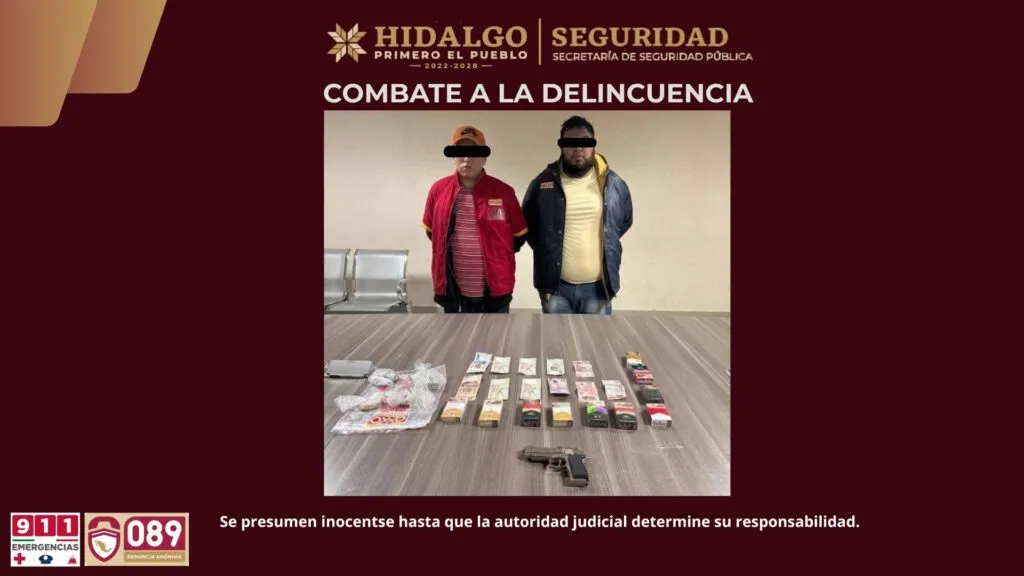 ¡Fingían ser empleados! Rescatan a empleadas encerradas y detienen a dos tras asalto en tienda de Tula