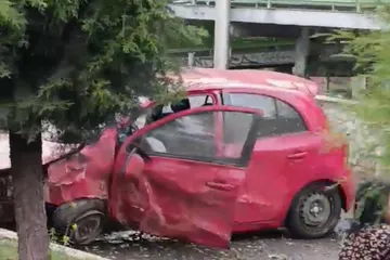 Choque en bulevar Felipe Ángeles deja dos lesionados en Pachuca