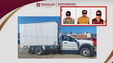 Operativo policial con vehículo asegurado en Hidalgo.