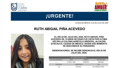 Ficha de búsqueda oficial de Ruth Abigail Piña Acevedo, menor desaparecida en la Agrícola Oriental.