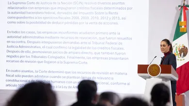 La presidenta descarta presiones políticas en la decisión de la Suprema Corte sobre Grupo Salinas.