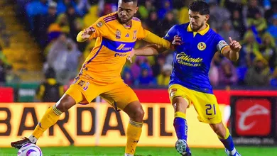 Foto de jugadores del América y Tigres, que han disputado varias finales de Liga MX.