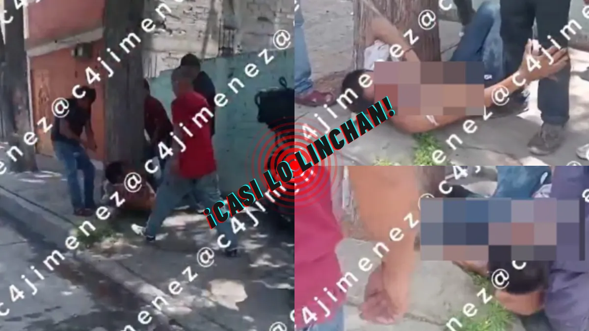 Un presunto ladrón fue sometido y golpeado por vecinos furiosos en Naucalpan.