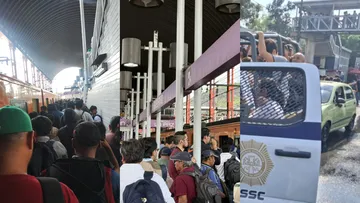 La fuerte lluvia provocó inundaciones que obligaron a modificar el servicio de la Línea A del Metro CDMX.
