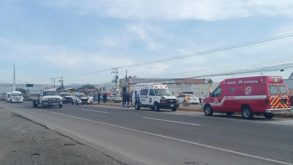 Zona acordonada tras atropellamiento en La Calera.