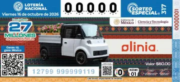 Develan billete de Lotería que reconoce al proyecto Olinia y las capacidades científicas de México