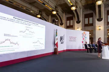 Claudia Sheinbaum durante su conferencia matutina.