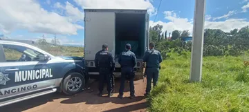 Camioneta robada con productos Maseca