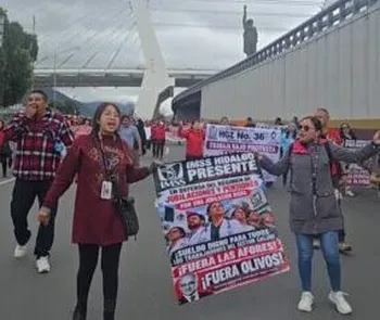 Protestas IMSS en Pachuca