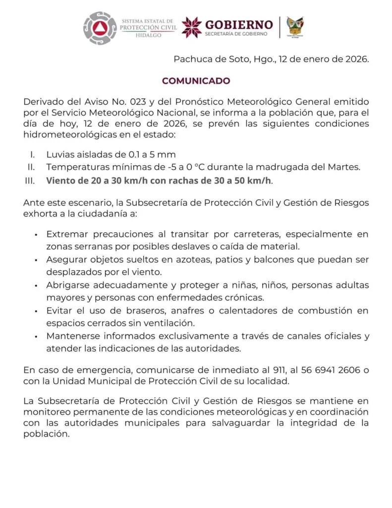 El clima no dará tregua: prevén frío extremo y rachas de viento