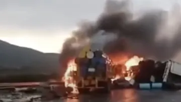 Accidente y tráfico en el Arco Norte