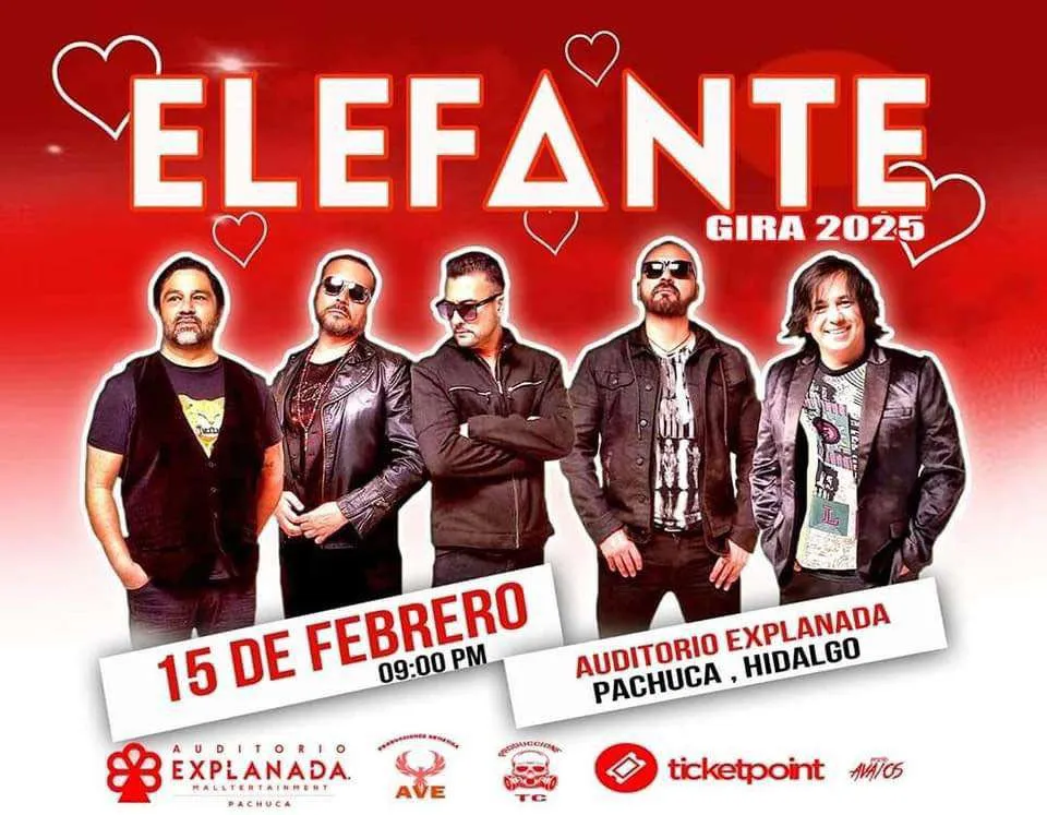¡Elefante llega a Pachuca! Conoce todos los detalles para su concierto en 2025