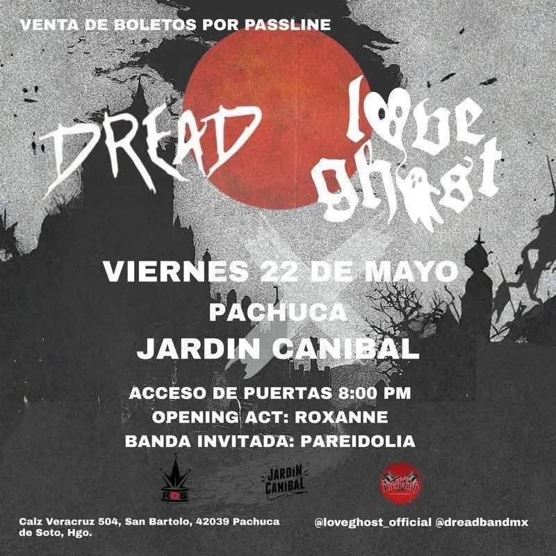 Love Ghost y Dread llegarán a Pachuca con gira cargada de rock, nu metal y energía juvenil