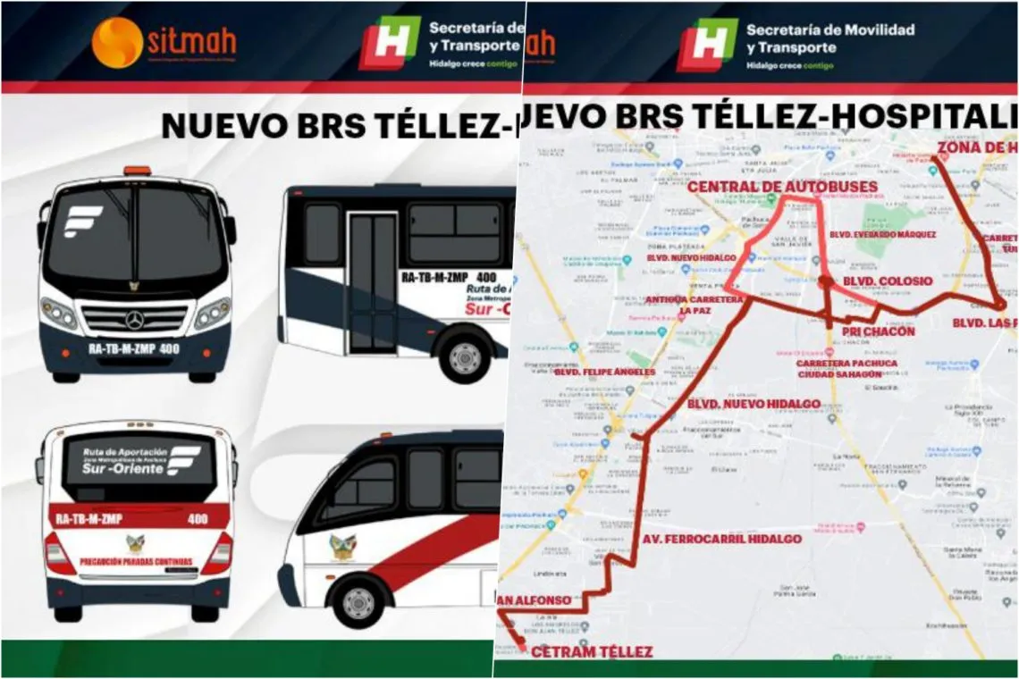 Conoce las tres nuevas rutas de transporte público en Pachuca y la Zona Metropolitana