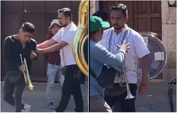 ¡A golpes! Corren a banda musical en Huasca