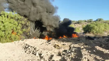 Pachuca: controlan incendio por quema de llantas en bulevar Colosio