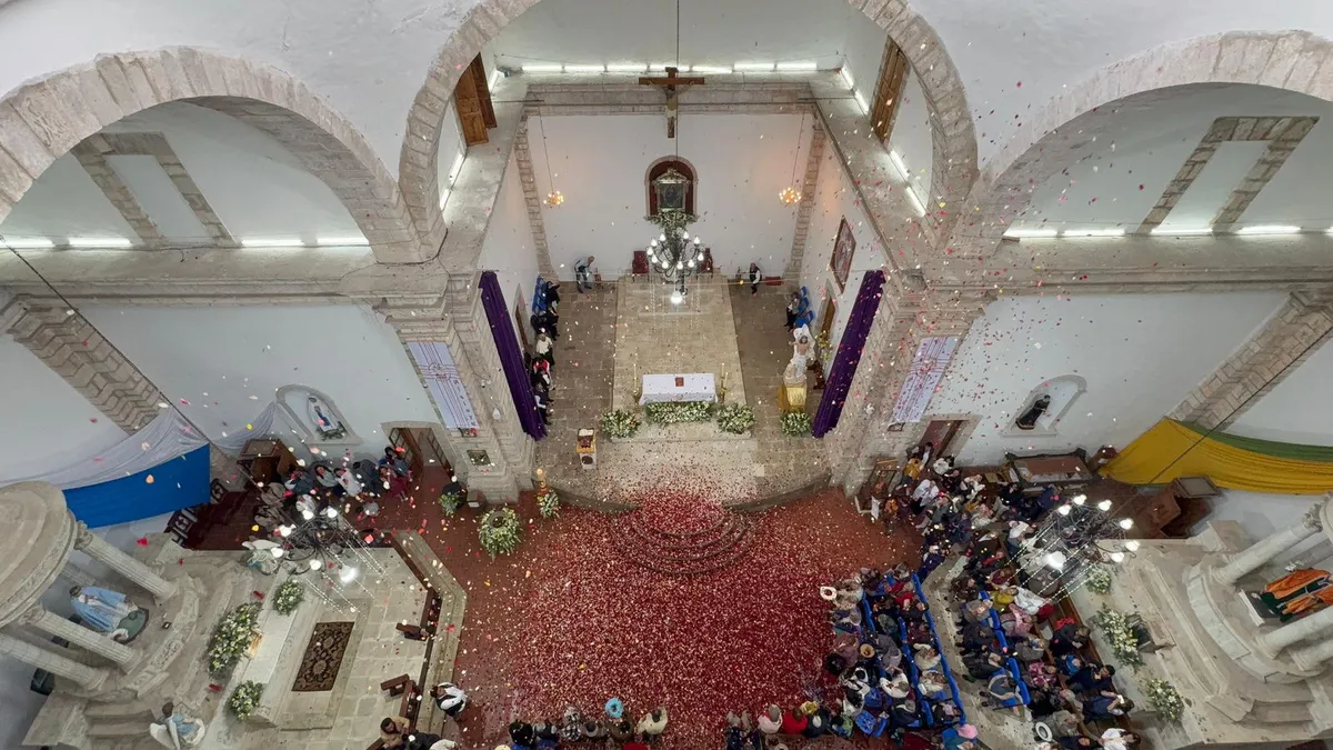 Lluvia de Petalos en Mineral del Chico