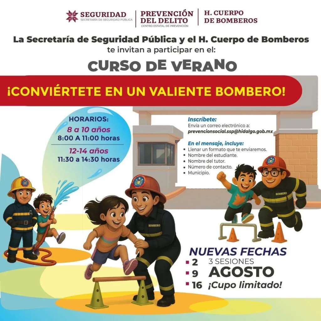 ¿Tu peque quiere ser bombero? Este curso gratuito en Hidalgo es para él