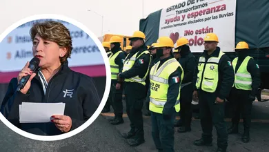 15 toneladas de víveres y maquinaria llegan a Hidalgo desde el Estado de México para apoyar a las familias afectadas por las inundaciones.