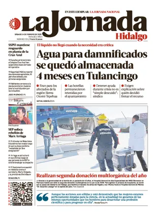 La Jornada Hidalgo | 14 de febrero de 2026