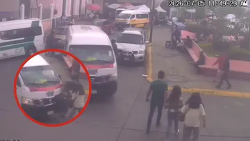 Colectiva involucrada en el atropellamiento de tres peatones en el Centro de Pachuca.