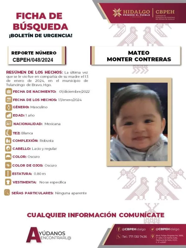 Tulancingo: Madre y su bebé desaparecen; se activó alerta amber