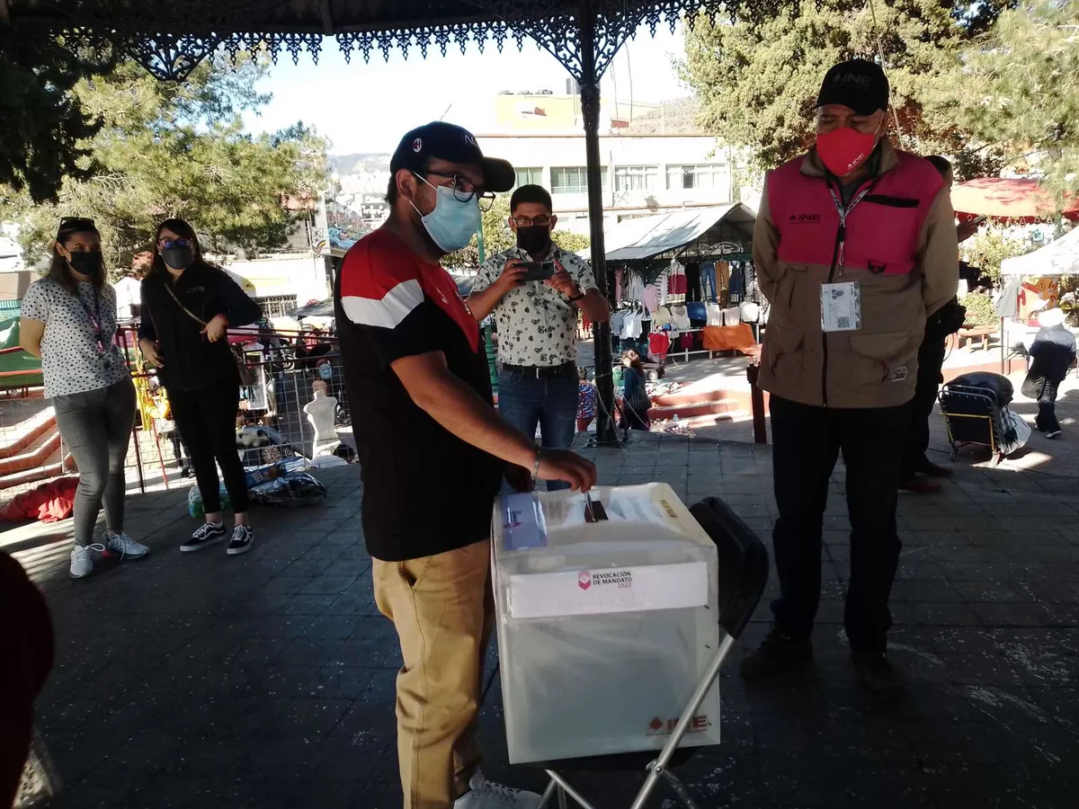 INE realiza simulacro para votación de Revocación de Mandato