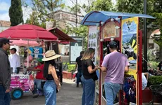 Turistas recorren uno de los principales atractivos turísticos de Hidalgo.