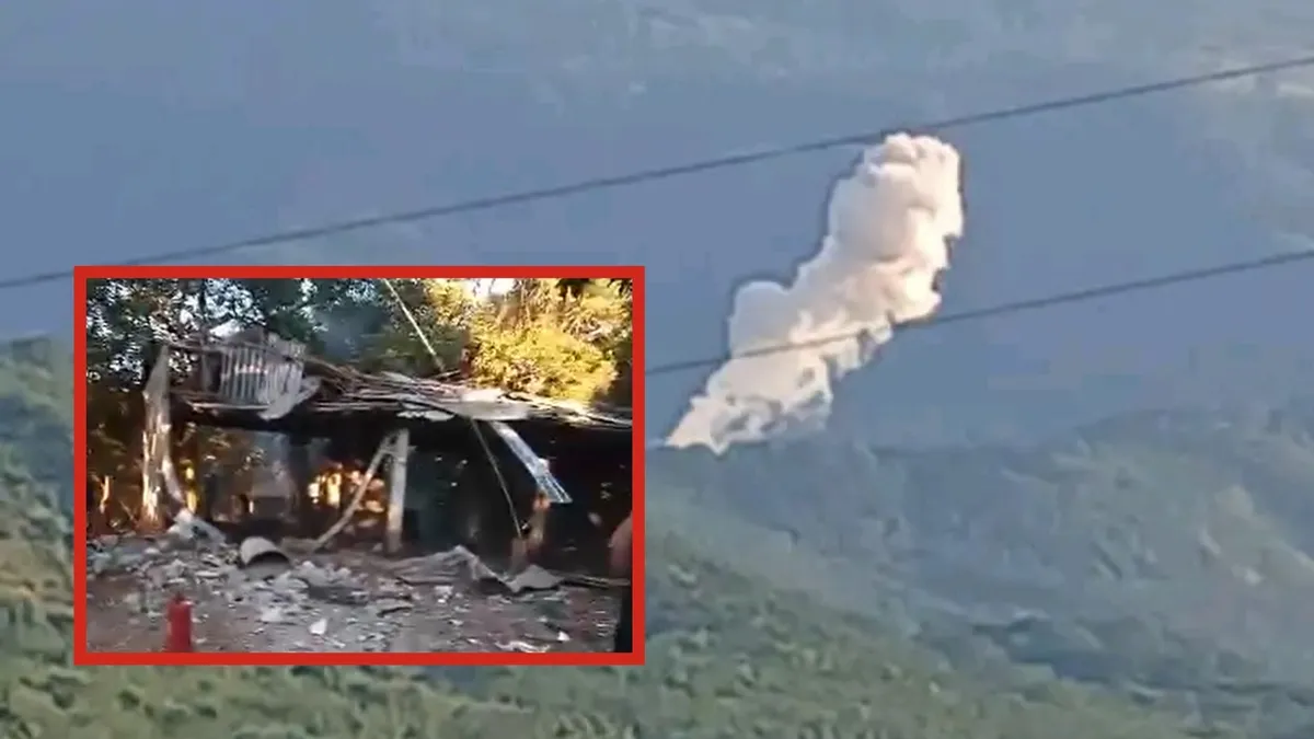 Columna de humo tras explosión en un taller de pirotecnia en Jaltocán