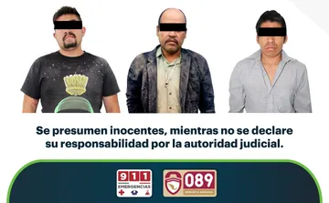 Atrapan a presuntos ladrones de llantas en Mineral de la Reforma