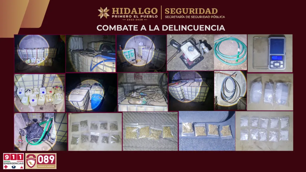Cateo en Tula revela presunto punto de huachicol y venta de drogas; esto aseguraron