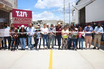 Con recursos propios, alcaldesa de Tizayuca inaugura pavimentación
