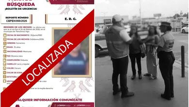 Ficha de localización con vida de Elvia R. G. emitida por la CBPEH.