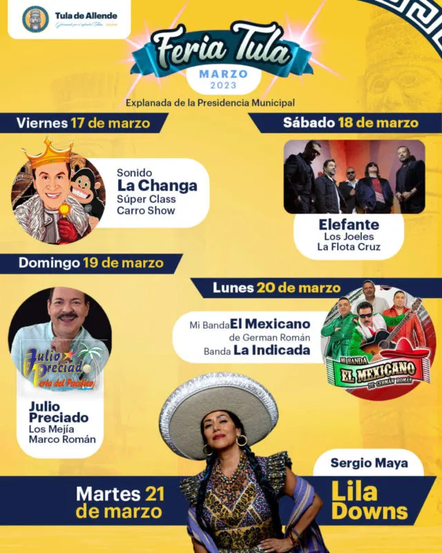 Feria Tula 2023: este es el cartel oficial