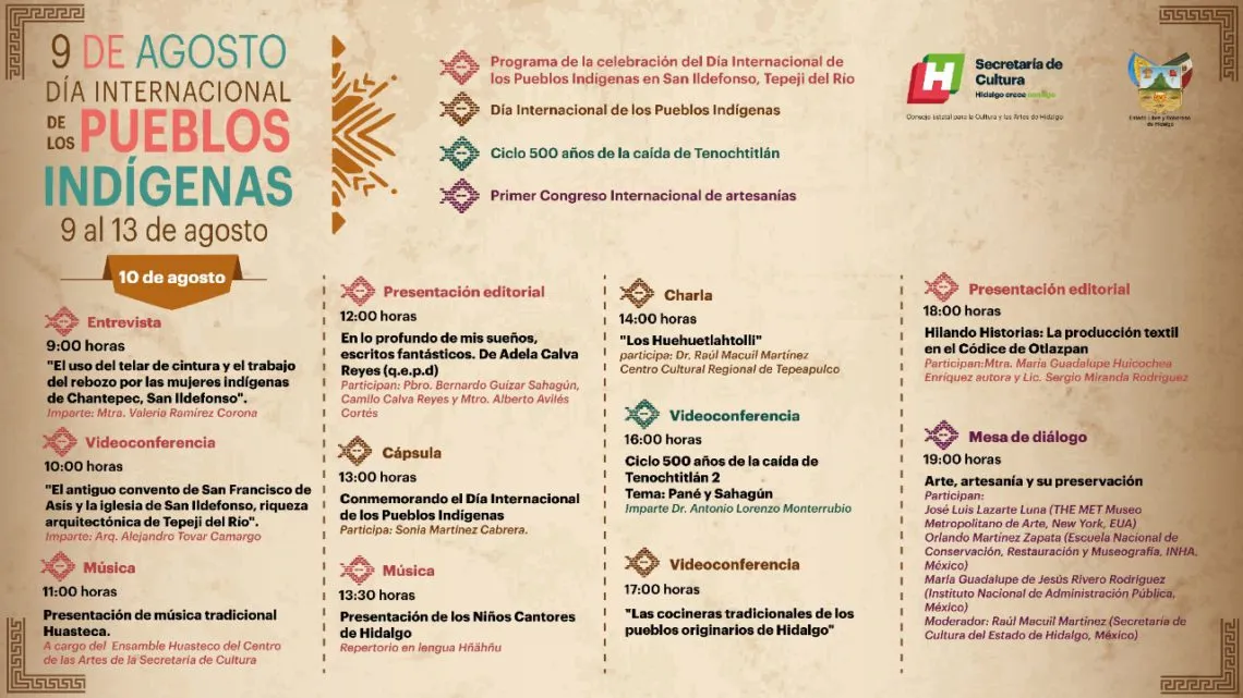 Cultura ofrece actividades por Día Internacional de los Pueblos Indígenas