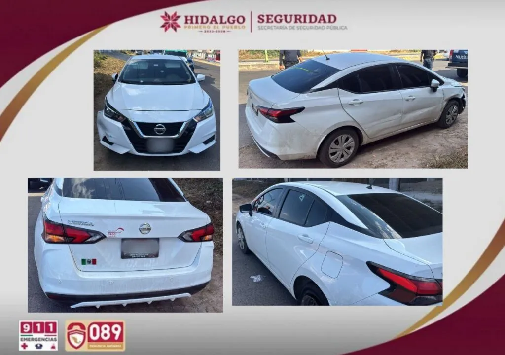 Recuperan camioneta robada en Hidalgo y detienen a tres presuntos implicados