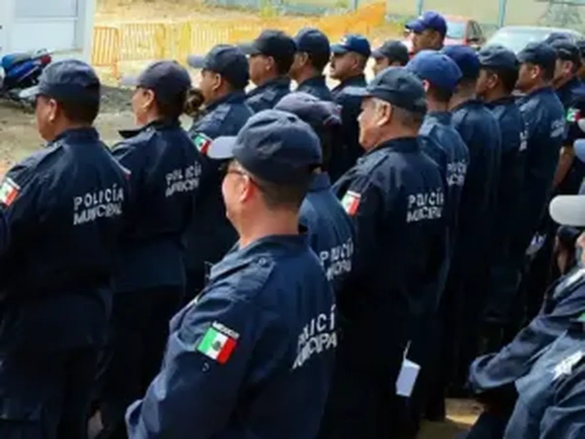Elementos de la policía municipal de Pachuca