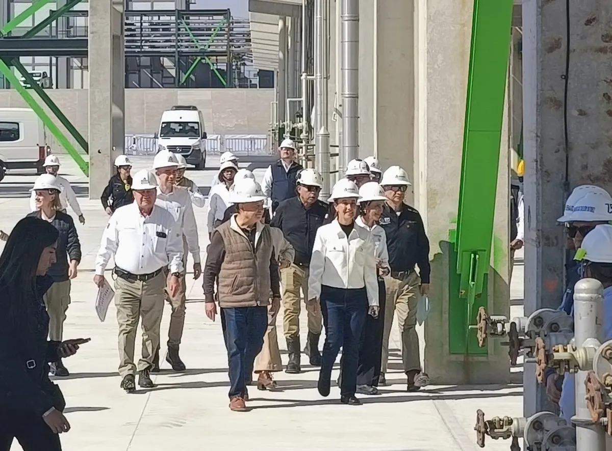 Visita presidencial a la refinería de Tula