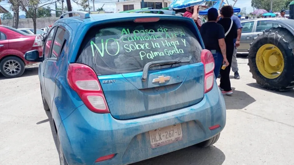 ¡Se detienen las obras! Bloquean obras del Tren AIFA-Pachuca en Hidalgo; esto exigen