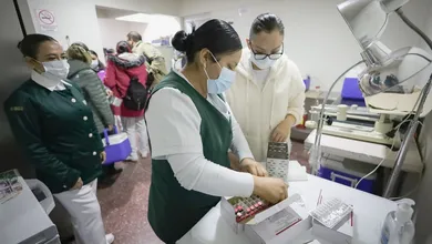 Aplicación de vacuna contra el sarampión