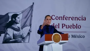 Claudia Sheinbaum durante la conferencia matutina en la que habló sobre Rocha Moya y la gubernatura interina de Sinaloa.