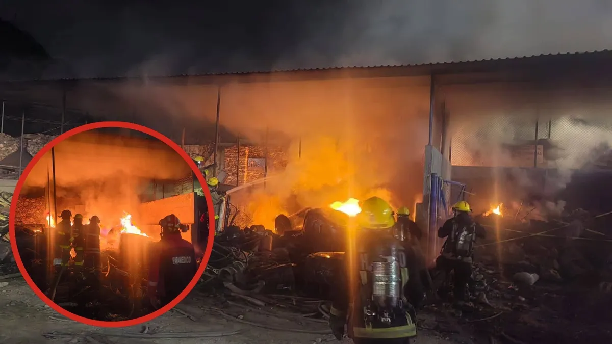 Bomberos del estado atienden incendio en la mina