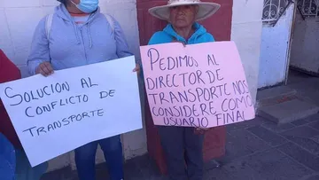 Ante cambios en rutas de transporte, pobladores de San José Boxay se manifiestan
