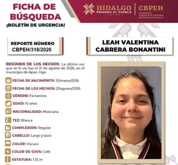 Ficha de Búsqueda Leah Valentina Cabrera