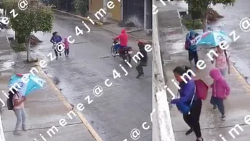 VIDEO de intento de asalto a madre con sus tres hijos en Edomex se hace viral