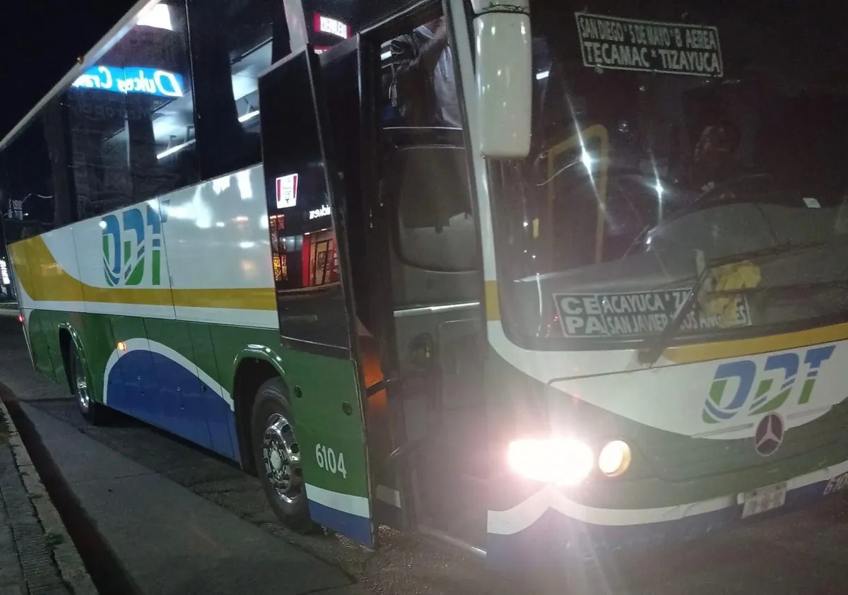 Balean a conductor de línea ODT en Tizayuca, se presume cobro de piso