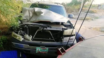 Camioneta chocada